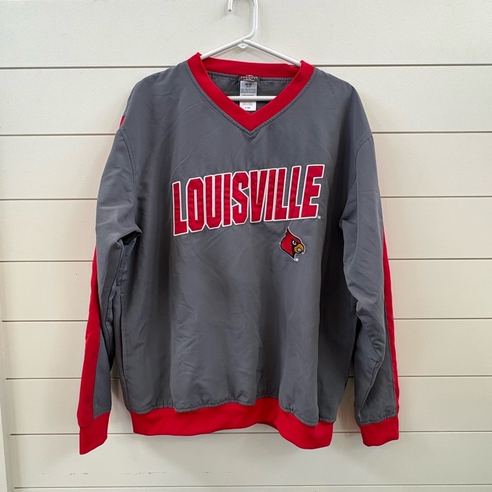 Knights Apparel Gray and Red Louisville Men's Shirt